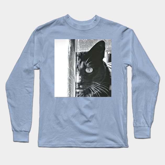 PHOTOGRAPHY CAT BLACK Long Sleeve T-Shirt by CATUNIVERSE